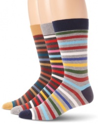 PACT Men's 3-Pack All Stripe Classics Crew Sock PACT Men's 3-Pack All Stripe Classics Crew Sock