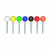 Advantus GEM Medium Head Map Tacks, 3/8-Inch Shank, 3/16-Inch Head, Box of 100, Assorted Colors (MTA)