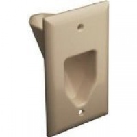 DataComm 45-0001-IV 1-Gang Recessed Low Voltage Cable Plate (Ivory) DataComm 45-0001-IV 1-Gang Recessed Low Voltage Cable Plate (Ivory)