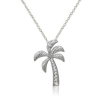 Effy Jewelry Effy® 14K White Gold Diamond Palm Tree Pendant .04 Tcw.