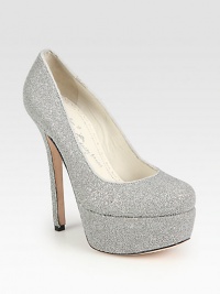 Shimmering beads add playful texture to this tall platform silhouette of glitter-coated fabric. Self-covered heel, 5¾ (145mm)Covered platform, 1¾ (45mm)Compares to a 4 heel (100mm)Glitter-beaded fabric upperLeather lining and solePadded insoleImported Shimmering beads add playful texture to this tall platform silhouette of glitter-coated fabric. Self-covered heel, 5¾ (145mm)Covered platform, 1¾ (45mm)Compares to a 4 heel (100mm)Glitter-beaded fabric upperLeather lining and solePadded insoleImported