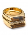 Michael Kors Rings, Stone and Tiger's Eye Set of 3 Stacked Rings, Size 7