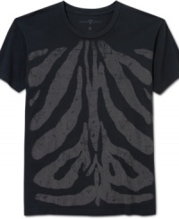 Show your wild side. The zebra print on this t-shirt from Andrew Charles is style that can't be tamed. Show your wild side. The zebra print on this t-shirt from Andrew Charles is style that can't be tamed.