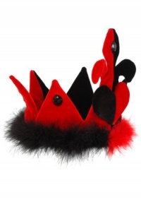 Plush Queen of Hearts Costume Crown Plush Queen of Hearts Costume Crown