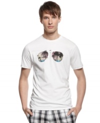 Gotta wear shades. This t-shirt from Kenneth Cole Reaction makes you casual style shine. Gotta wear shades. This t-shirt from Kenneth Cole Reaction makes you casual style shine.