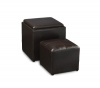 Convenience Concepts 143010 Designs-4-Comfort Park Avenue Single Ottoman with Stool, Dark Espresso