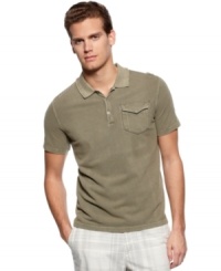 This polo shirt from Calvin Klein adds instant preppy polish to your summer style. This polo shirt from Calvin Klein adds instant preppy polish to your summer style.