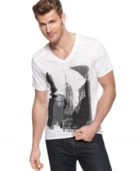 Hit the streets in style with the NYC t-shirt from Kenneth Cole New York. Hit the streets in style with the NYC t-shirt from Kenneth Cole New York.