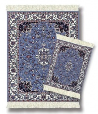 Lextra® (Contemporary Jaipur), MouseRug® & CoasterRug® Set, blues, ivory and pink, 10.25 x 7.125, one MouseRug and one matching CoasterRug Lextra® (Contemporary Jaipur), MouseRug® & CoasterRug® Set, blues, ivory and pink, 10.25 x 7.125, one MouseRug and one matching CoasterRug