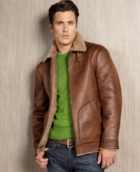 Introduce retro to your cool-weather wear for unforgettable style in this jacket from Buffalo David Bitton. Introduce retro to your cool-weather wear for unforgettable style in this jacket from Buffalo David Bitton.