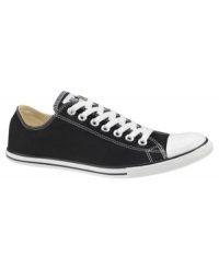 From one generation to the next, no one can top this casual classic. Lace up in these slim Converse Chuck Taylor men's sneakers and put a firm foundation on your casual wardrobe. From one generation to the next, no one can top this casual classic. Lace up in these slim Converse Chuck Taylor men's sneakers and put a firm foundation on your casual wardrobe.