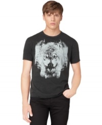 This Calvin Klein Jeans tee celebrates your animal instincts in sleek style. This Calvin Klein Jeans tee celebrates your animal instincts in sleek style.