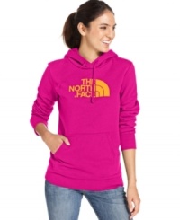 Show off your sporty side with The North Face's hooded sweatshirt. A bold logo updates this cozy classic. Show off your sporty side with The North Face's hooded sweatshirt. A bold logo updates this cozy classic.