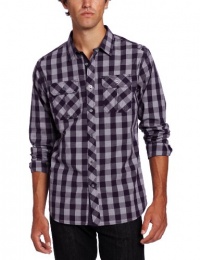 Marc Ecko Cut & Sew Men's Long Sleeve Buffalo Plaid Shirt Marc Ecko Cut & Sew Men's Long Sleeve Buffalo Plaid Shirt