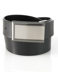 Get the double the wear out of a single belt with this versatile reversible style in luxe, smooth leather from Perry Ellis. Get the double the wear out of a single belt with this versatile reversible style in luxe, smooth leather from Perry Ellis.