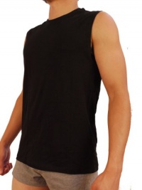 HUGO BOSS Men's Tank Top With Logo, Black, Medium