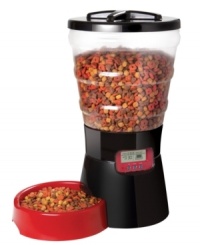 When you can't feed your best friend dog and companion cat at a scheduled time, this electronic pet feeder by Animal Planet will do it for you after customizing the portions and arranging the times with the easy to function programmable settings. When you can't feed your best friend dog and companion cat at a scheduled time, this electronic pet feeder by Animal Planet will do it for you after customizing the portions and arranging the times with the easy to function programmable settings.