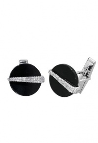 Effy Jewlery Gento Gold Onyx and Diamond Cuff Links, 23.92 TCW