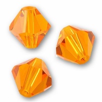 40 BICONE 4mm Swarovski SUN 5301 Crystal Beads.