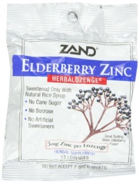 Zand Herbalozenge, Sweet Elderberry Zinc, 15 Count (Pack of 3) Zand Herbalozenge, Sweet Elderberry Zinc, 15 Count (Pack of 3)