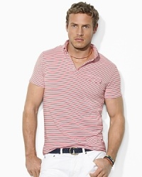 Crafted from jersey-knit cotton lisle for a soft, smooth hand, this relaxed-fitting polo shirt features a button-down collar for a refined finish. Crafted from jersey-knit cotton lisle for a soft, smooth hand, this relaxed-fitting polo shirt features a button-down collar for a refined finish.