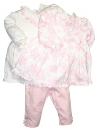 Little Me Baby-Girls Newborn Bloom 2 Pack Dress And Legging Set, White/Pink, 6 Months Little Me Baby-Girls Newborn Bloom 2 Pack Dress And Legging Set, White/Pink, 6 Months