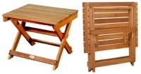 LuuNguyen - Outdoor Hardwood Folding Side Table (Natural Wood Finish) LuuNguyen - Outdoor Hardwood Folding Side Table (Natural Wood Finish)