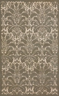 Liora Manne Seville Modern Damask Hand Tufted Rug, 5 by 8-Feet, Silver Liora Manne Seville Modern Damask Hand Tufted Rug, 5 by 8-Feet, Silver