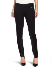 Jones New York Women's Petite Skinny Trouser with Leather, Black, 12P Jones New York Women's Petite Skinny Trouser with Leather, Black, 12P