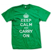 Men's Keep Calm And Carry On T-Shirt Tee Funny Graphic Tee Size XL