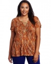 Lucky Brand Women's Plus-Size Aztec Top