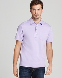 Michael Kors Solid Metal Button Polo - Classic Fit Michael Kors Solid Metal Button Polo - Classic Fit