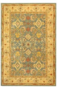 Safavieh Anatolia Collection AN543C Handmade Light Blue and Ivory Hand-Spun Wool Area Rug, 2-Feet by 3-Feet Safavieh Anatolia Collection AN543C Handmade Light Blue and Ivory Hand-Spun Wool Area Rug, 2-Feet by 3-Feet