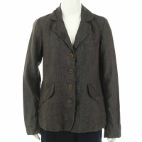 Eileen Fisher Round Notched Collar Jacket Charcoal 4 Eileen Fisher Round Notched Collar Jacket Charcoal 4