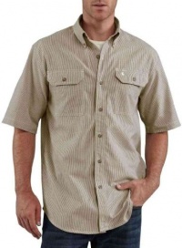 Carhartt Men's Short Sleeve Chambray Striped Shirt Carhartt Men's Short Sleeve Chambray Striped Shirt