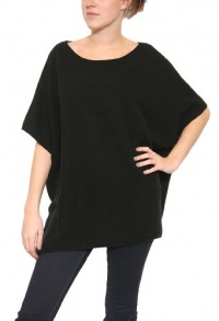 Women's Vince Rib Knit Wool & Cashmere Poncho in Black Size S Women's Vince Rib Knit Wool & Cashmere Poncho in Black Size S
