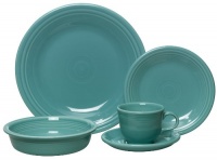 Fiesta 5-Piece Place Setting, Turquoise Fiesta 5-Piece Place Setting, Turquoise