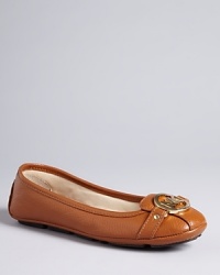 Sporty ballerina mocassins with signature MICHAEL Michael Kors ornamentation at toe. Sporty ballerina mocassins with signature MICHAEL Michael Kors ornamentation at toe.