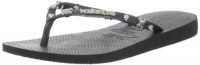 Havaianas Women's Slim Hardware Flip Flop,Black,39/40 BR/9-10 M US