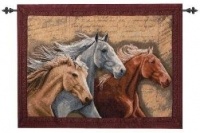 Manual Woodworkers & Weavers 3 Horses Woven Tapestry Wall Hanging, 36 by 26-Inch Manual Woodworkers & Weavers 3 Horses Woven Tapestry Wall Hanging, 36 by 26-Inch