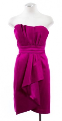 Max & Cleo Pink Cranberry Metallic Taffeta Drape Cocktail Dress 8 Max & Cleo Pink Cranberry Metallic Taffeta Drape Cocktail Dress 8
