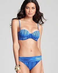 Horizontal and vertical stripes define your form in this chic Gottex bikini set and highlight the season's must-have bra-inspired silhouette. It's poolside perfection. Horizontal and vertical stripes define your form in this chic Gottex bikini set and highlight the season's must-have bra-inspired silhouette. It's poolside perfection.