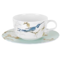 Spode Bone China Nectar Teacup and Saucer, Set of 4 Spode Bone China Nectar Teacup and Saucer, Set of 4