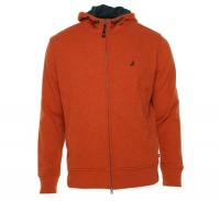 Nautica Men's Barley Full Zip Hooded Sweatshirt (Autumn Sunset Orange) Nautica Men's Barley Full Zip Hooded Sweatshirt (Autumn Sunset Orange)