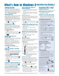 What's New in Windows 8 (from Windows 7) Quick Reference Guide (Cheat Sheet of New Features & Instructions - Laminated Card) What's New in Windows 8 (from Windows 7) Quick Reference Guide (Cheat Sheet of New Features & Instructions - Laminated Card)