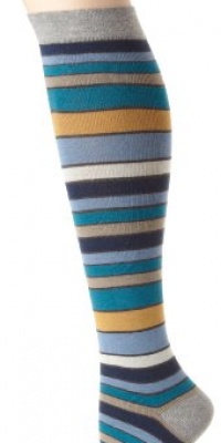 PACT Women's San Francisco Stripe Knee Sock, Multi Colored, One Size PACT Women's San Francisco Stripe Knee Sock, Multi Colored, One Size