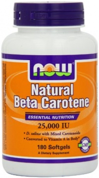 Now Foods Nat Beta Carotene 25000, Soft-gels, 180-Count Now Foods Nat Beta Carotene 25000, Soft-gels, 180-Count