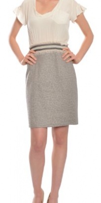 Rebecca Taylor Fitted Silk Linen Short Sleeve Evening Dress Rebecca Taylor Fitted Silk Linen Short Sleeve Evening Dress