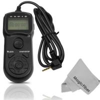 Professional Timer Remote Control Shutter for PANASONIC Lumix (GH2, G2, GH3, G3, G1, GH1, GF1, GX1, G10, FZ50, FZ30, FZ20, FZ150, FZ100, LC1, L10, L1), LEICA Digilux (2, 3), and V-Lux (1, 2) + MagicFiber Microfiber Professional Timer Remote Control Shutter for PANASONIC Lumix (GH2, G2, GH3, G3, G1, GH1, GF1, GX1, G10, FZ50, FZ30, FZ20, FZ150, FZ100, LC1, L10, L1), LEICA Digilux (2, 3), and V-Lux (1, 2) + MagicFiber Microfiber