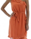 Jessica Simpson Asymmetrical Ruffle One Shoulder Women's Dress